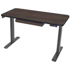 Bureau assis-debout électrique 122 cm avec tiroir – Monoposte – Blanc / Graphite / Noyer / Noir