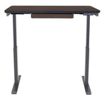 Bureau assis-debout électrique 122 cm avec tiroir – Monoposte – Blanc / Graphite / Noyer / Noir