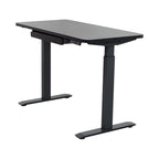 Bureau assis-debout électrique 122 cm avec tiroir – Monoposte – Blanc / Graphite / Noyer / Noir