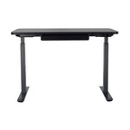 Bureau assis-debout électrique 122 cm avec tiroir – Monoposte – Blanc / Graphite / Noyer / Noir