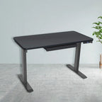 Bureau assis-debout électrique 122 cm avec tiroir – Monoposte – Blanc / Graphite / Noyer / Noir