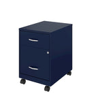 Classeur mobile vertical 2 tiroirs de 45,7 cm de profondeur, format lettre, avec tiroir accessoire Space Solutions 18