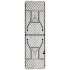 Table d'événement pliante en plastique blanc granit avec poignée de transport – Peut accueillir jusqu'à 10 personnes