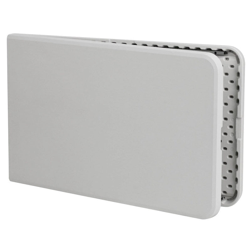 Table d'événement pliante en plastique blanc granit avec poignée de transport – Peut accueillir jusqu'à 10 personnes