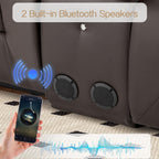 Canapé inclinable manuel AECOJOY pour VR, siège de cinéma maison en PU avec console