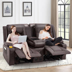 Canapé inclinable manuel AECOJOY pour VR, siège de cinéma maison en PU avec console