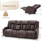 Canapé inclinable manuel AECOJOY pour VR, siège de cinéma maison en PU avec console
