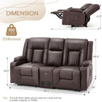 Canapé inclinable manuel AECOJOY pour VR, siège de cinéma maison en PU avec console