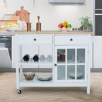 AVAWING 42 Îlot de cuisine roulant Meuble micro-ondes Chariot de service