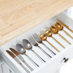 AVAWING 42 Îlot de cuisine roulant Meuble micro-ondes Chariot de service