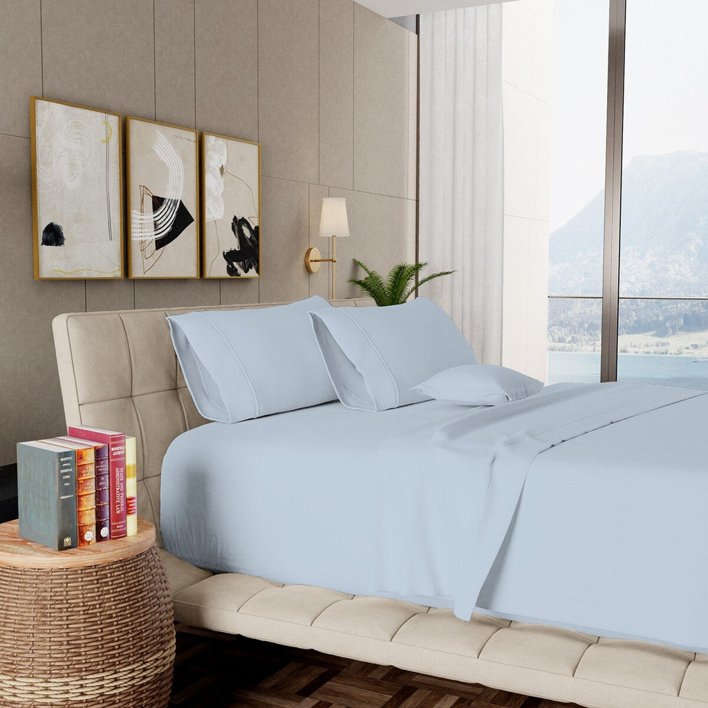 Parure de draps de luxe en coton égyptien ultra-doux et soyeux Aireolux 1000 fils/pouce²