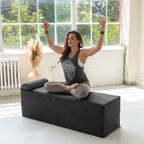 Avana Kami Chaise convertible / Yoga & Massage - Pouf 2 en 1 avec chaise longue de yoga escamotable, Microvelours - N/A