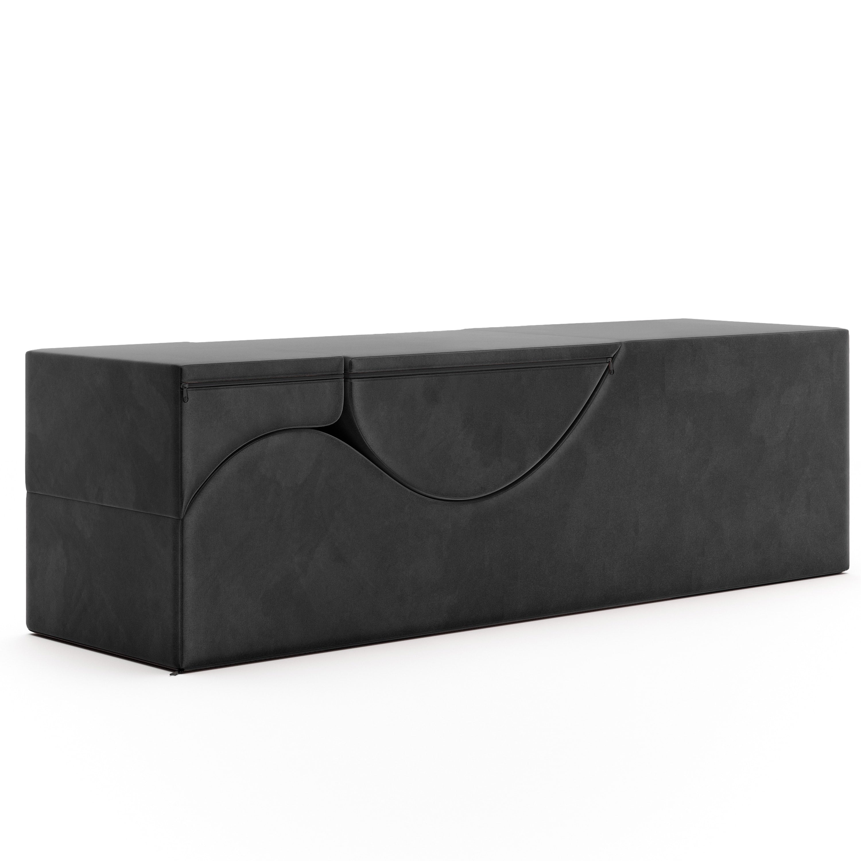 Avana Kami Chaise convertible / Yoga & Massage - Pouf 2 en 1 avec chaise longue de yoga escamotable, Microvelours - N/A