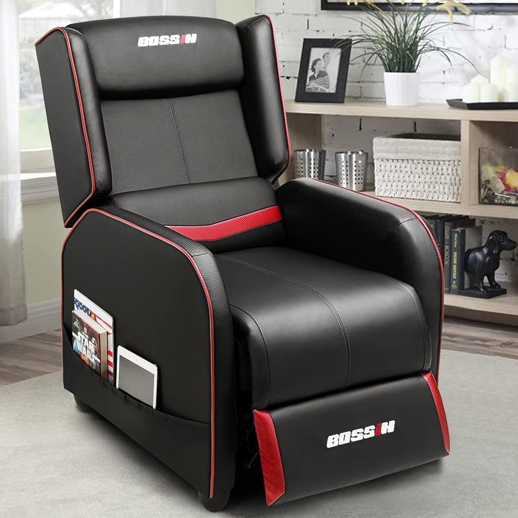 BOSSIN - Canapé inclinable simple de jeu ergonomique en cuir PU pour le salon