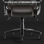 Chaise de bureau de direction Bossin grande taille et forte, 500 lb, avec support lombaire réglable, chaise ergonomique en cuir PU à dossier haut pour ordinateur