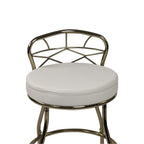Tabouret de coiffeuse Carolina Living Diana avec dossier en X et roulettes