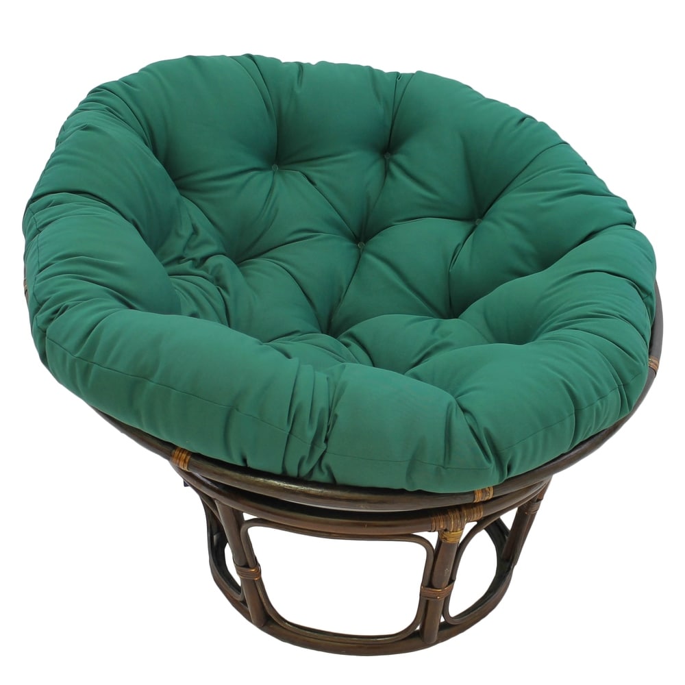 Fauteuil Papasan en rotin Bali 42 po avec coussin en sergé