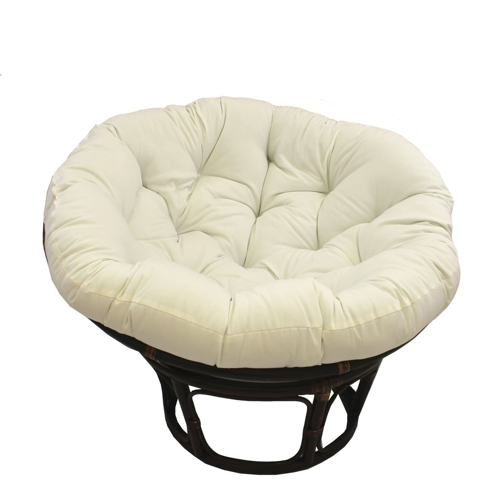 Fauteuil Papasan en rotin Bali 42 po avec coussin en sergé